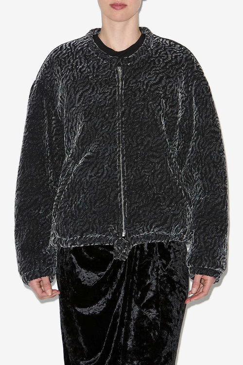 Abelina Burnout Velvet Bomber Jacket Abelina Burnout Velvet Bomber Jacket
