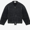 Abelina Burnout Velvet Bomber Jacket Abelina Burnout Velvet Bomber Jacket