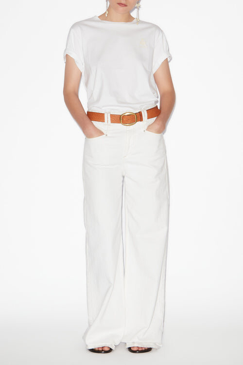 Aby Short-Sleeve Cotton T-Shirt with Logo Aby Short-Sleeve Cotton T-Shirt with Logo
