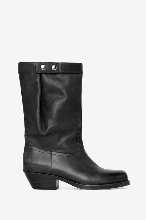 Ademe Biker Style Leather Boots Ademe Biker Style Leather Boots