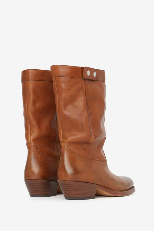 Ademe Biker Style Leather Boots Ademe Biker Style Leather Boots