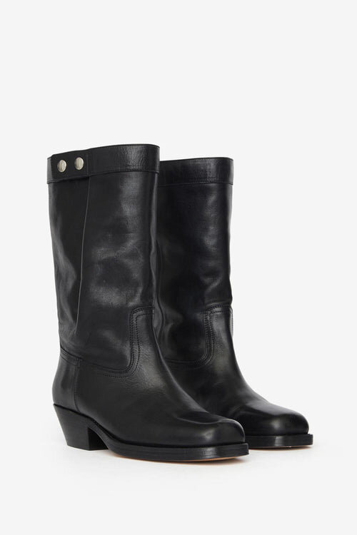 Ademe Biker Style Leather Boots Ademe Biker Style Leather Boots