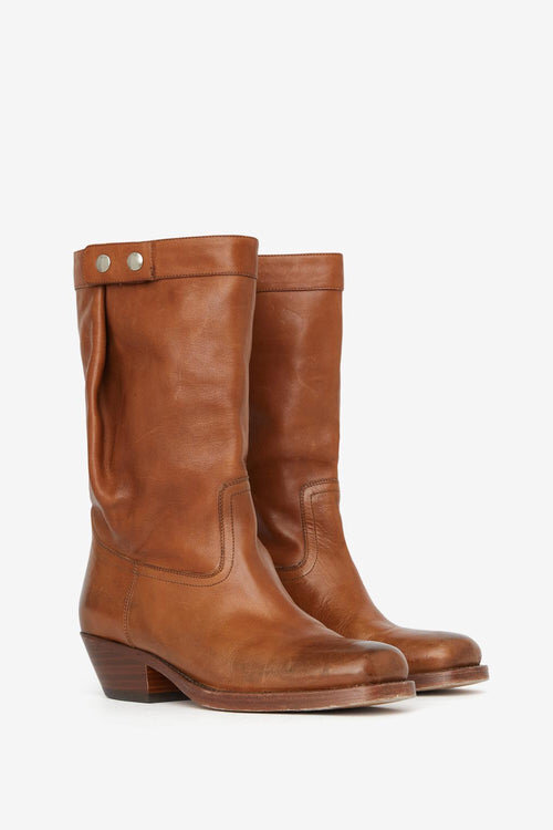 Ademe Biker Style Leather Boots Ademe Biker Style Leather Boots