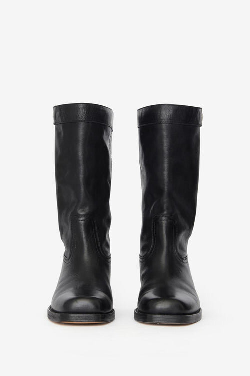 Ademe Biker Style Leather Boots Ademe Biker Style Leather Boots