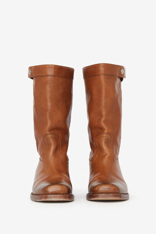Ademe Biker Style Leather Boots Ademe Biker Style Leather Boots