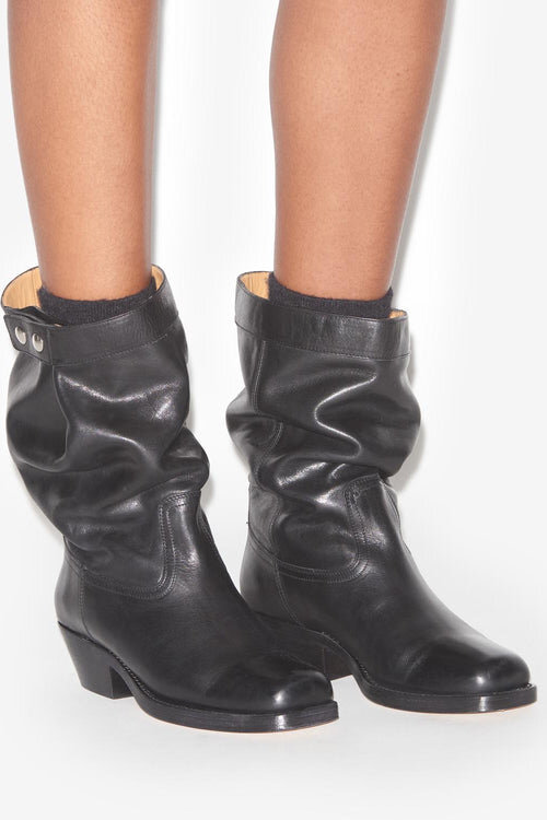 Ademe Biker Style Leather Boots Ademe Biker Style Leather Boots