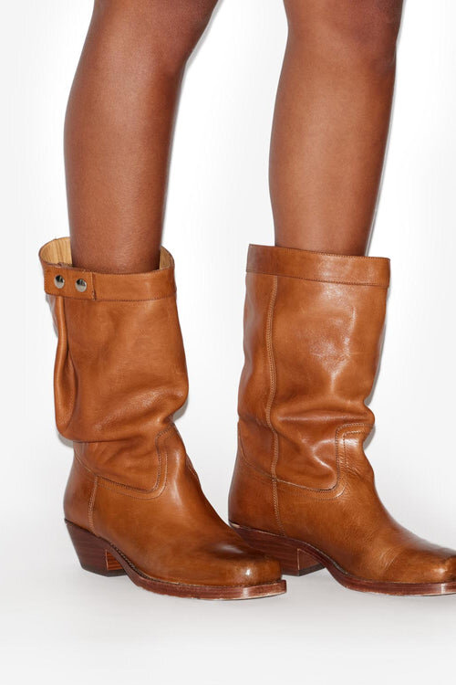 Ademe Biker Style Leather Boots Ademe Biker Style Leather Boots