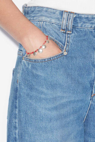 Adriel Natural Stone and Brass Bracelet