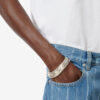 Ailys Man Wide Bracelet with Mini Plates Ailys Man Wide Bracelet with Mini Plates