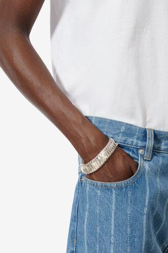 Ailys Man Wide Bracelet with Mini Plates