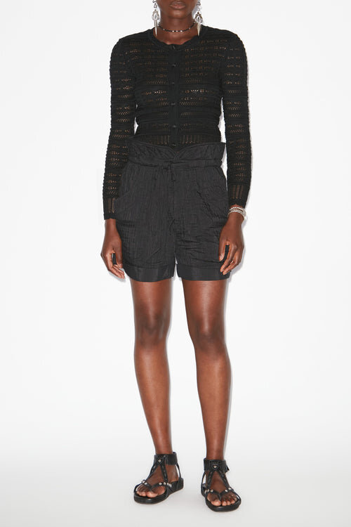 Ajaline Short Openwork Knit Cardigan Ajaline Short Openwork Knit Cardigan