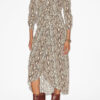 Albini Gathered Silk Blend Midi Dress Albini Gathered Silk Blend Midi Dress