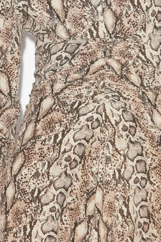 Albini Gathered Silk Blend Midi Dress