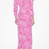 Albini Gathered Silk Blend Midi Dress Albini Gathered Silk Blend Midi Dress