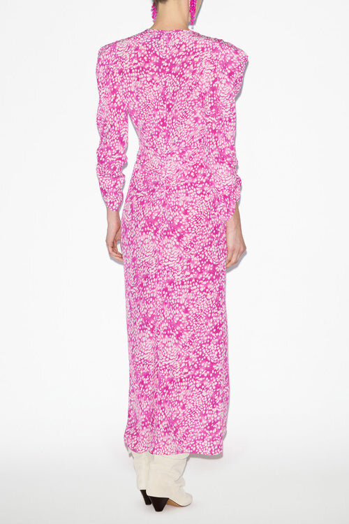 Albini Gathered Silk Blend Midi Dress Albini Gathered Silk Blend Midi Dress