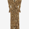 Albini Gathered Silk Blend Midi Dress Albini Gathered Silk Blend Midi Dress