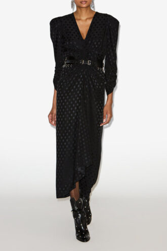 Albini Long Printed Silk Dress