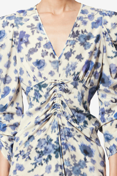 Albini Long Printed Stretch Silk Dress Albini Long Printed Stretch Silk Dress
