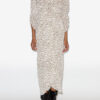 Albini Printed Gathered Silk Midi Dress Albini Printed Gathered Silk Midi Dress