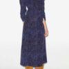 Albini Printed Gathered Silk Midi Dress