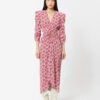 Albini Printed Silk Blend Midi Dress Albini Printed Silk Blend Midi Dress