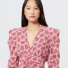 Albini Printed Silk Blend Midi Dress Albini Printed Silk Blend Midi Dress