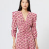 Albini Printed Silk Blend Midi Dress Albini Printed Silk Blend Midi Dress