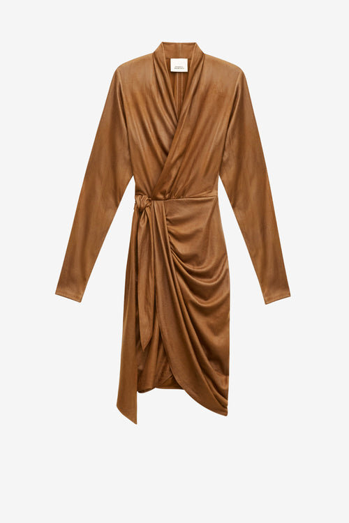 Aleora Faux Suede Wrap-Over Dress Aleora Faux Suede Wrap-Over Dress