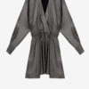 Alexane Short Draped Metallic Dress