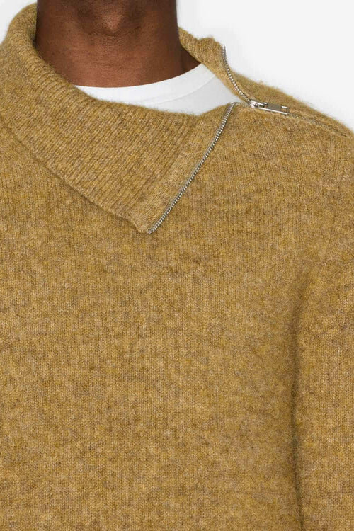Aliocha Stand-Up Collar Sweater in Plain-Colored Alpaca Knit Aliocha Stand-Up Collar Sweater in Plain-Colored Alpaca Knit
