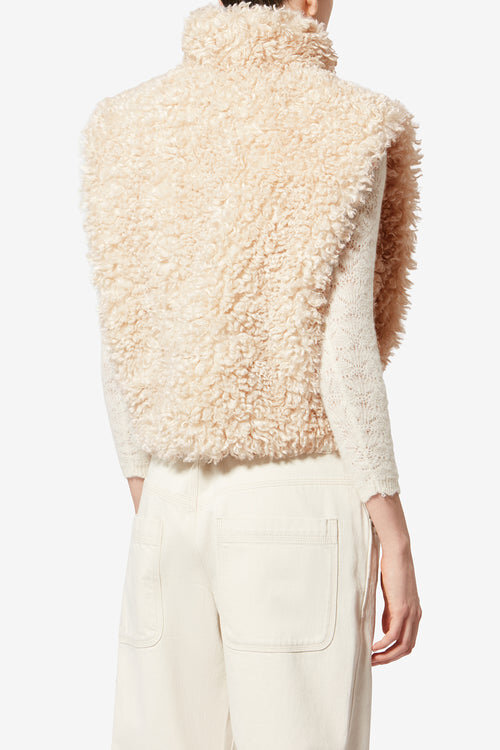 Alisa Bouclé Faux Fur Vest Alisa Bouclé Faux Fur Vest