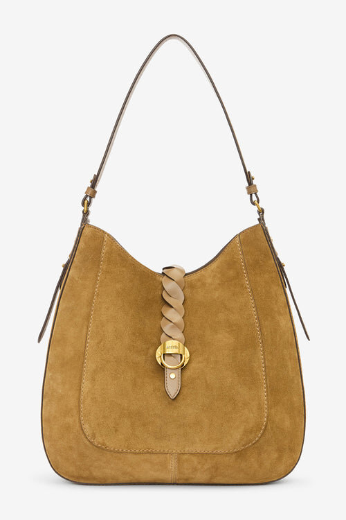 Altay Hobo Suede Calfskin Leather Handbag Altay Hobo Suede Calfskin Leather Handbag