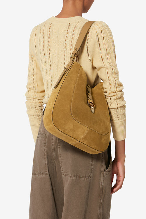 Altay Hobo Suede Calfskin Leather Handbag Altay Hobo Suede Calfskin Leather Handbag