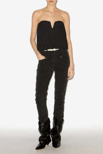 Amalia Draped Jersey Bustier Top