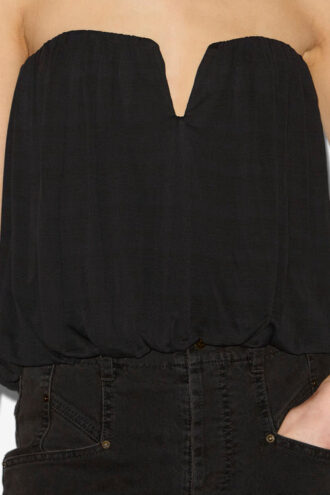 Amalia Draped Jersey Bustier Top