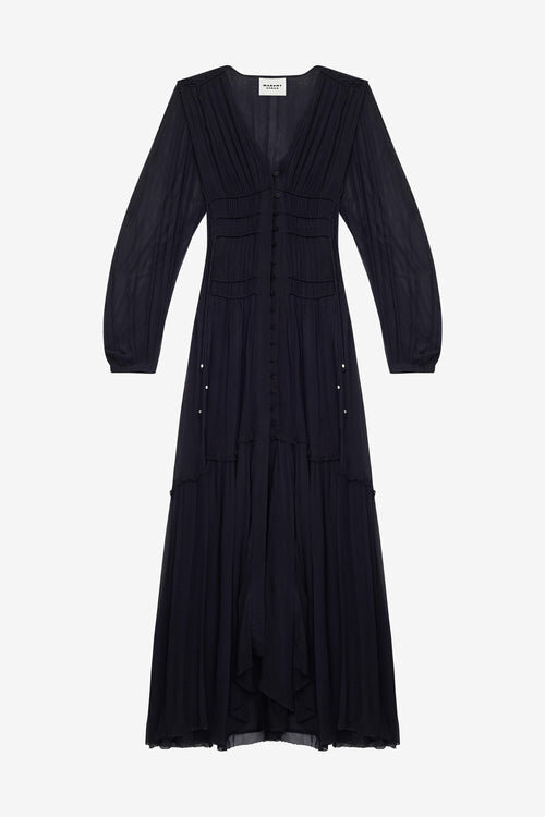 Amara Long Gathered Muslin Dress Amara Long Gathered Muslin Dress