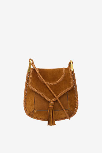 Anahi Braided Suede Leather Shoulder Bag