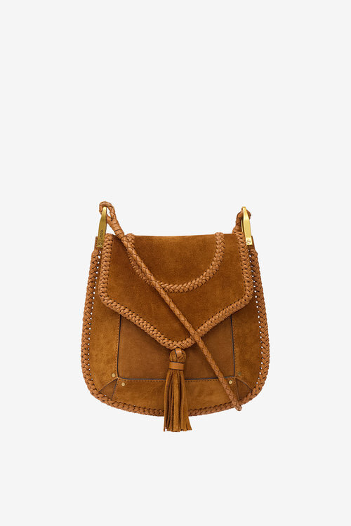 Anahi Braided Suede Leather Shoulder Bag Anahi Braided Suede Leather Shoulder Bag