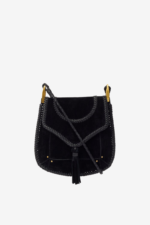 Anahi Braided Suede Leather Shoulder Bag Anahi Braided Suede Leather Shoulder Bag