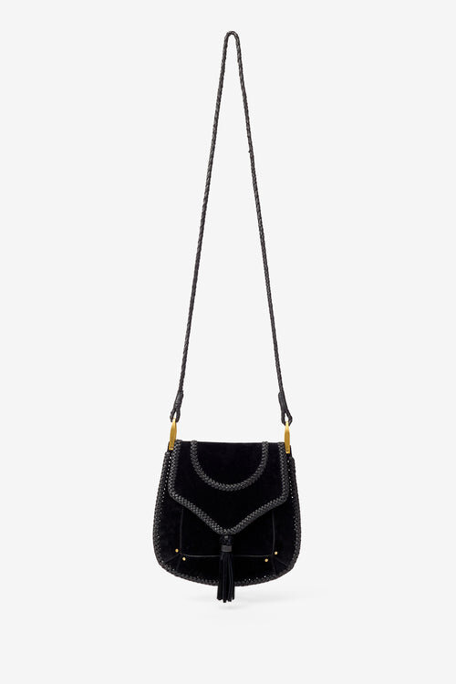 Anahi Braided Suede Leather Shoulder Bag Anahi Braided Suede Leather Shoulder Bag