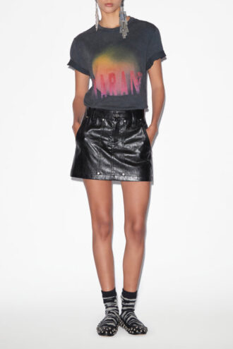 Anais Short Leather Style Skirt