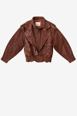 Aneli Lambskin Leather Jacket with Pockets Aneli Lambskin Leather Jacket with Pockets