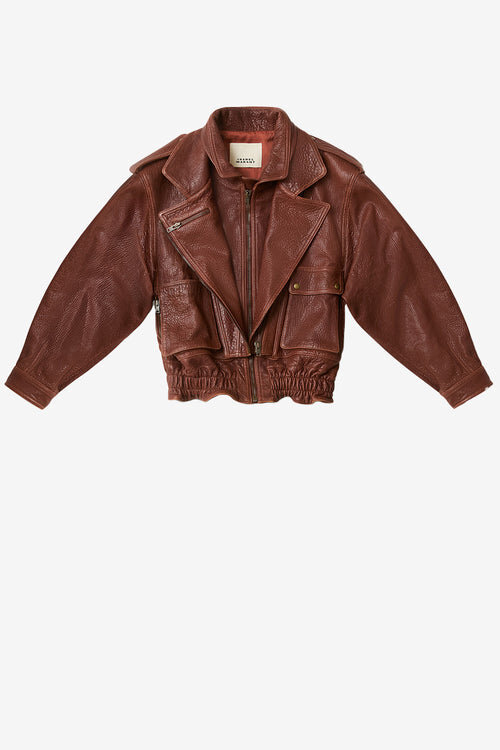 Aneli Lambskin Leather Jacket with Pockets Aneli Lambskin Leather Jacket with Pockets