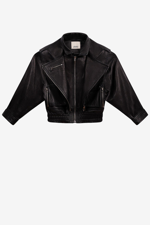 Aneli Lambskin Leather Jacket with Pockets Aneli Lambskin Leather Jacket with Pockets