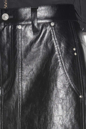 Angele Leather Style Midi Skirt