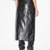 Angele Leather Style Midi Skirt Angele Leather Style Midi Skirt