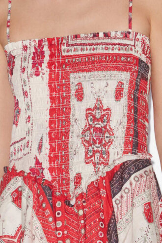 Anka Smocked Printed Cotton Voile Dress Anka Smocked Printed Cotton Voile Dress