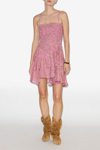 Anka Smocked Printed Lightweight Cotton Dress Anka Smocked Printed Lightweight Cotton Dress