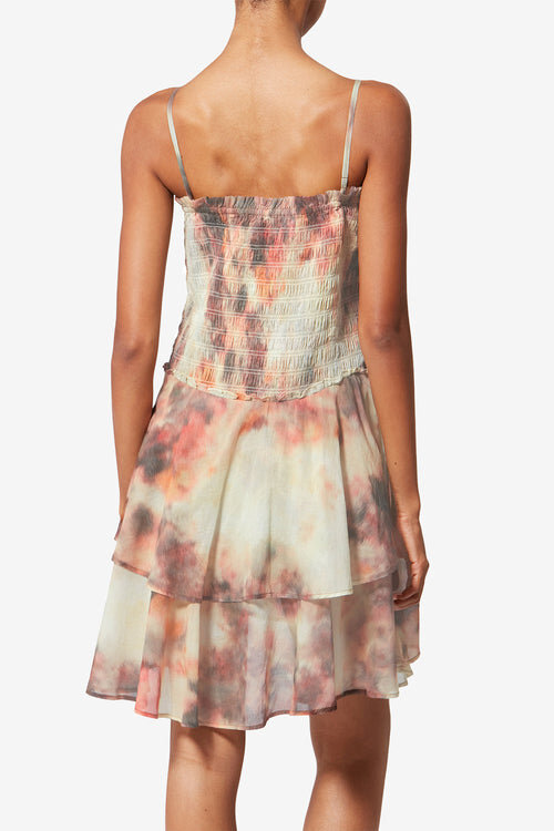 Anka Strappy Smocked Printed Cotton Voile Dress Anka Strappy Smocked Printed Cotton Voile Dress