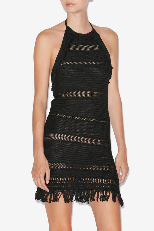 Aralia Open Back Macramé Knit Dress Aralia Open Back Macramé Knit Dress